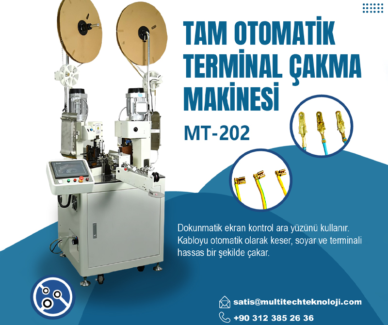 Elektrik Dünyası Dergisi, Teknoloji, Multitech, MT-202 Tam Otomatik Terminal Çakma Makinesi ile Verimliliğinizi Artırın! 