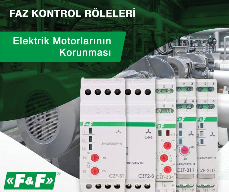 Volten Mühendislik’ten F&F Marka Faz Kontrol Röleleri ve Sigorta Modülleri