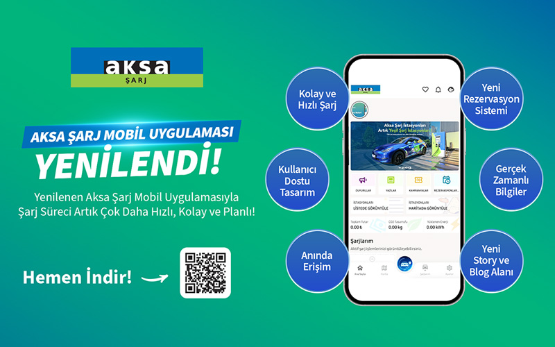 Aksa Şarj, Yeni Mobil Uygulamasıyla Mobilde Yeni Bir Dönemi Başlatıyor