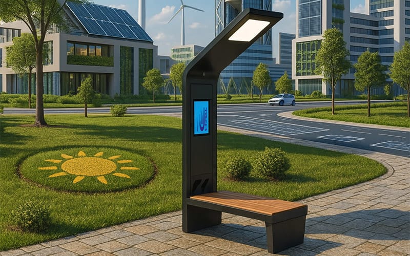 Nu Teknoloji’den Şehir Yaşamına Akıllı ve Sürdürülebilir Dokunuş: Güneş Enerjili Akıllı Şehir Bankı Nu Teknoloji’den Şehir Yaşamına Akıllı ve Sürdürülebilir Dokunuş: Güneş Enerjili Akıllı Şehir Bankı