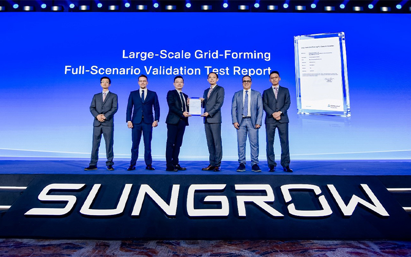 Sungrow, Dünyanın İlk Büyük Ölçekli Şebeke Oluşturma Doğrulama Testini Başarıyla Tamamladı Sungrow, Dünyanın İlk Büyük Ölçekli Şebeke Oluşturma Doğrulama Testini Başarıyla Tamamladı