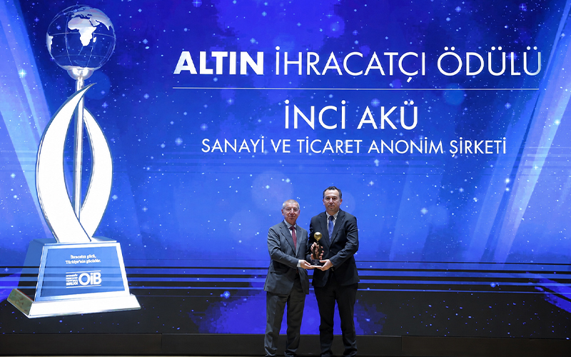 İnci Akü, İhracattaki Güçlü Performansını Bir Kez Daha Altın İhracat Ödülü ile Taçlandırdı